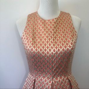 Eliza J Gold Metallic Cocktail Dress